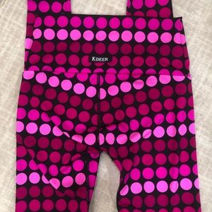 K Deer Yoga Leggings. Full length. Size Medium